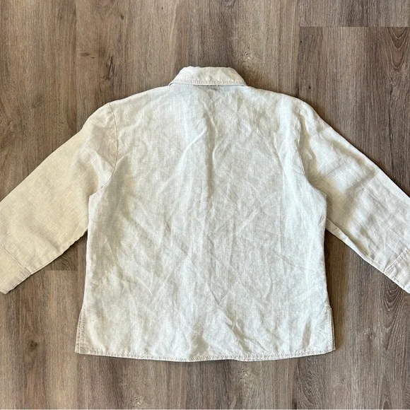 100% Linen Button Down Shirt - Picture 2 of 6